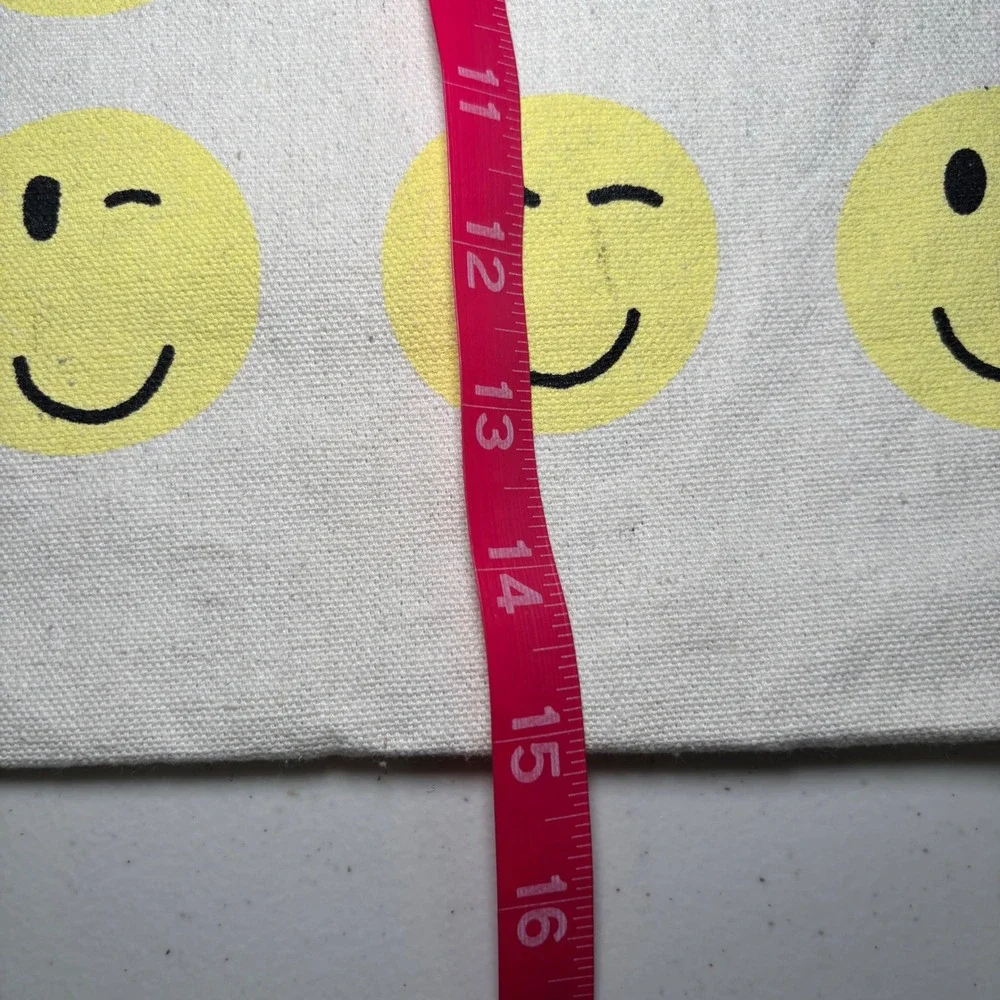 Smiley Faces Canvas Tote Bag Shoulder‎ Strap Emoji Have a Nice Day